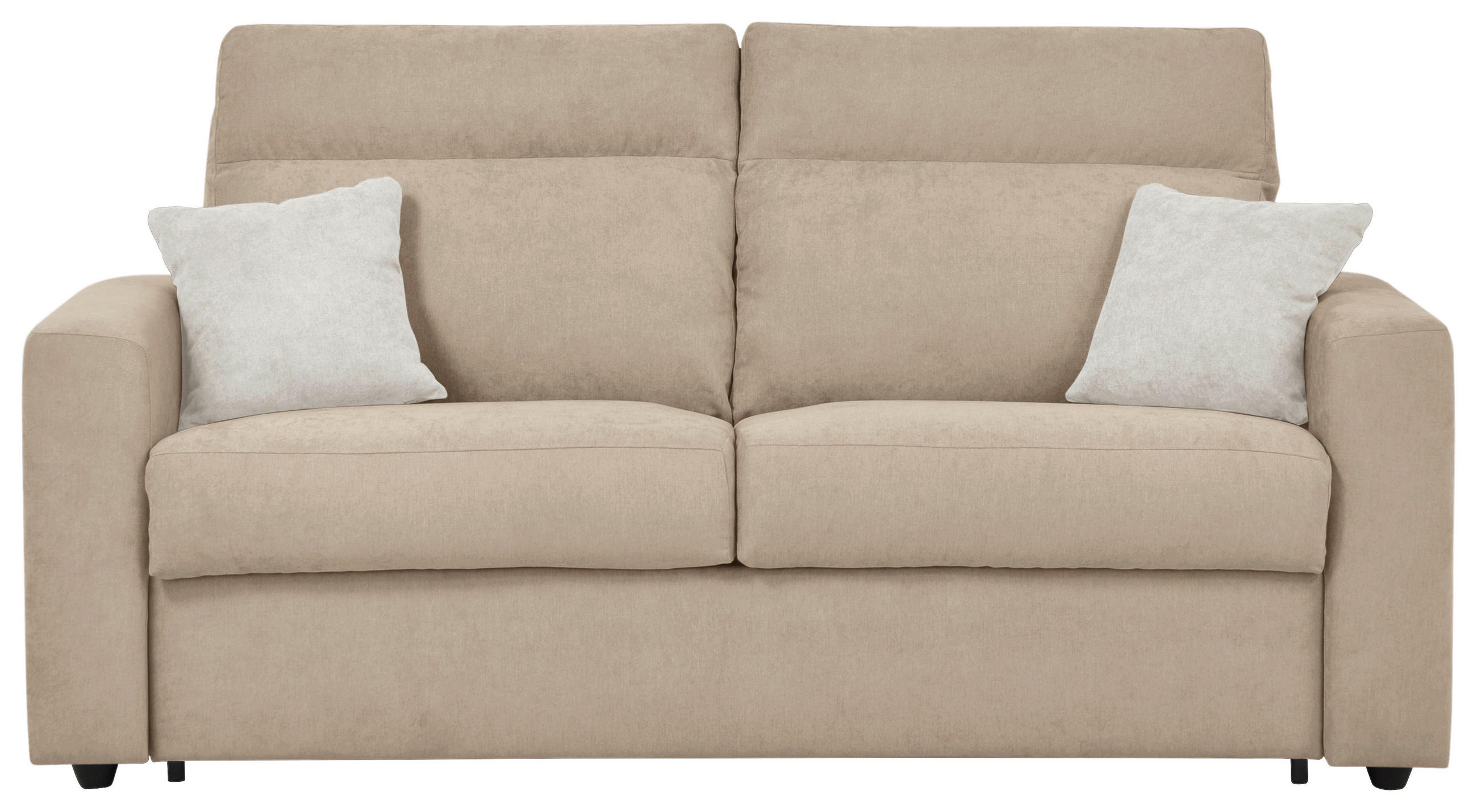SCHLAFSOFA Mikrofaser Beige  - Beige/Creme, KONVENTIONELL, Kunststoff/Textil (186/101/101cm) - Carryhome