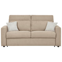 SCHLAFSOFA Mikrofaser Beige  - Beige/Creme, KONVENTIONELL, Kunststoff/Textil (186/101/101cm) - Carryhome