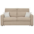 SCHLAFSOFA Mikrofaser Beige  - Beige/Creme, KONVENTIONELL, Kunststoff/Textil (186/101/101cm) - Carryhome