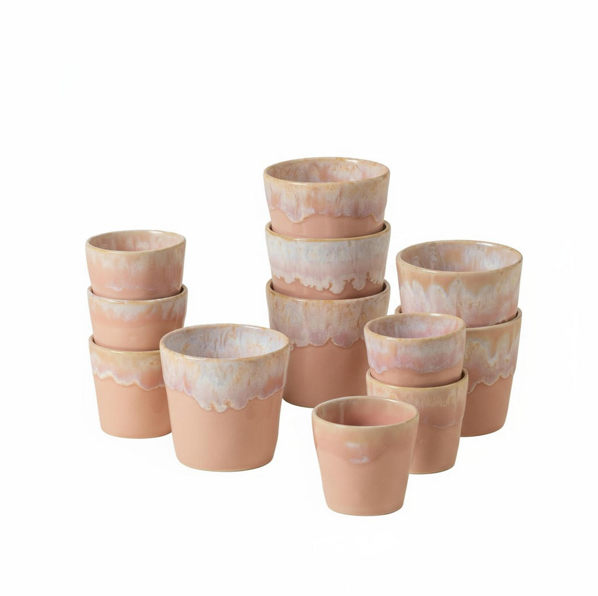 ESPRESSO & KAFFEETASSENSET GRESPRESSO 12-teilig  - Altrosa, Basics, Keramik - Costa Nova