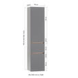 HOCHSCHRANK 40/180/35 cm  - Silberfarben/Graphitfarben, Natur, Holzwerkstoff (40/180/35cm) - Xora