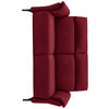 2-SITZER-SOFA in Mikrofaser Rot  - Rot/Schwarz, Konventionell, Textil/Metall (178/103/95cm) - Dieter Knoll