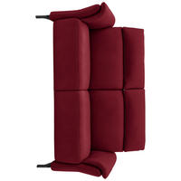 2-SITZER-SOFA in Mikrofaser Rot  - Rot/Schwarz, Konventionell, Textil/Metall (178/103/95cm) - Dieter Knoll