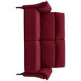 2-SITZER-SOFA  in Mikrofaser Rot  - Rot/Schwarz, KONVENTIONELL, Textil/Metall (178/103/95cm) - Dieter Knoll