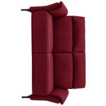 2-SITZER-SOFA  in Mikrofaser Rot  - Rot/Schwarz, KONVENTIONELL, Textil/Metall (178/103/95cm) - Dieter Knoll