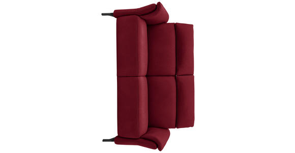 2-SITZER-SOFA  in Mikrofaser Rot  - Rot/Schwarz, KONVENTIONELL, Textil/Metall (178/103/95cm) - Dieter Knoll