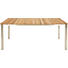 GARTENTISCH Holz Teakfarben - Edelstahlfarben/Teakfarben, Design, Holz/Metall (200/95/76cm)