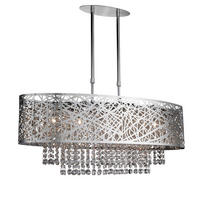 HÄNGELEUCHTE Mica 81/30/55 cm   - Chromfarben, MODERN, Glas/Metall (81/30/55cm) - Searchlight