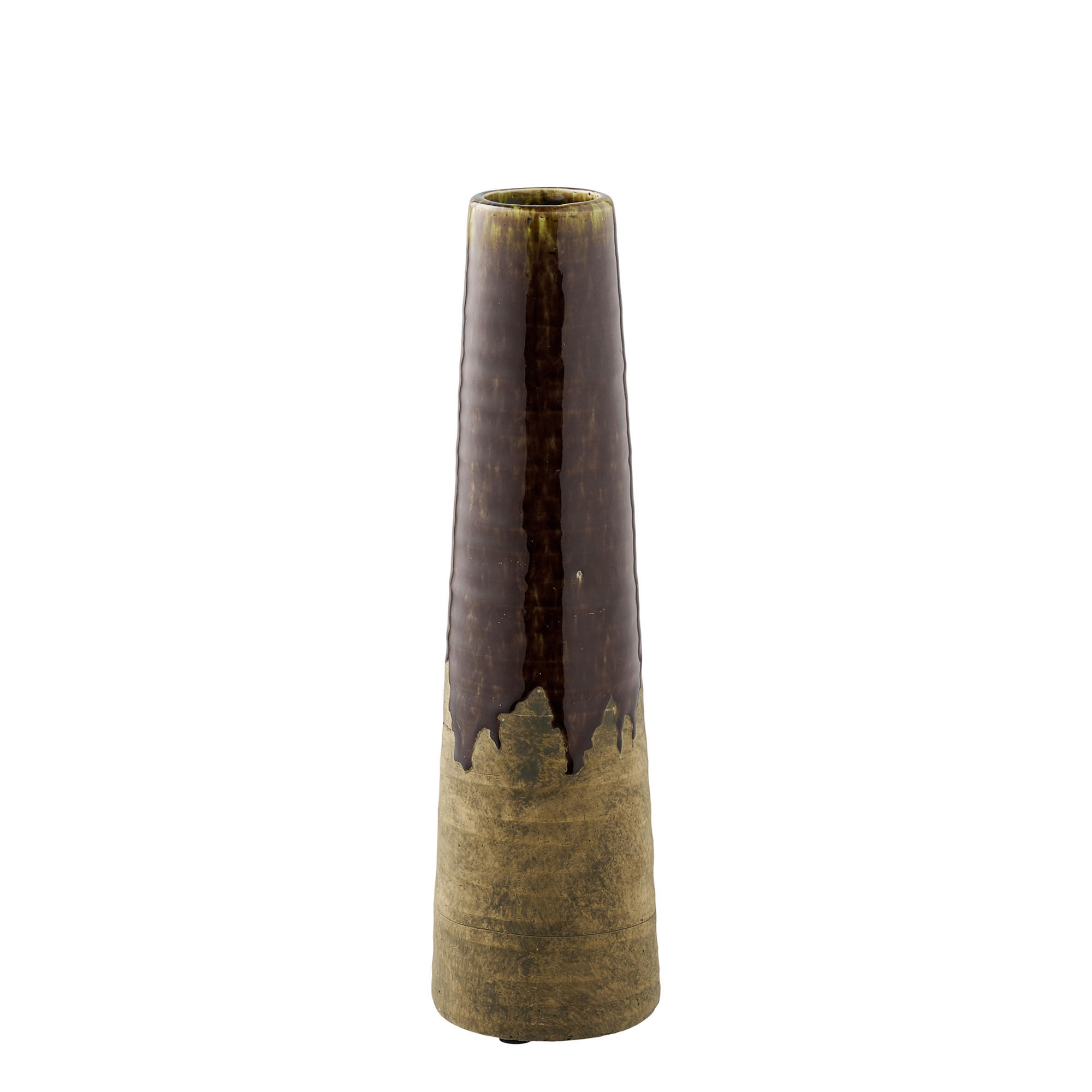 VASE  - Braun, Basics, Keramik (11/39cm)