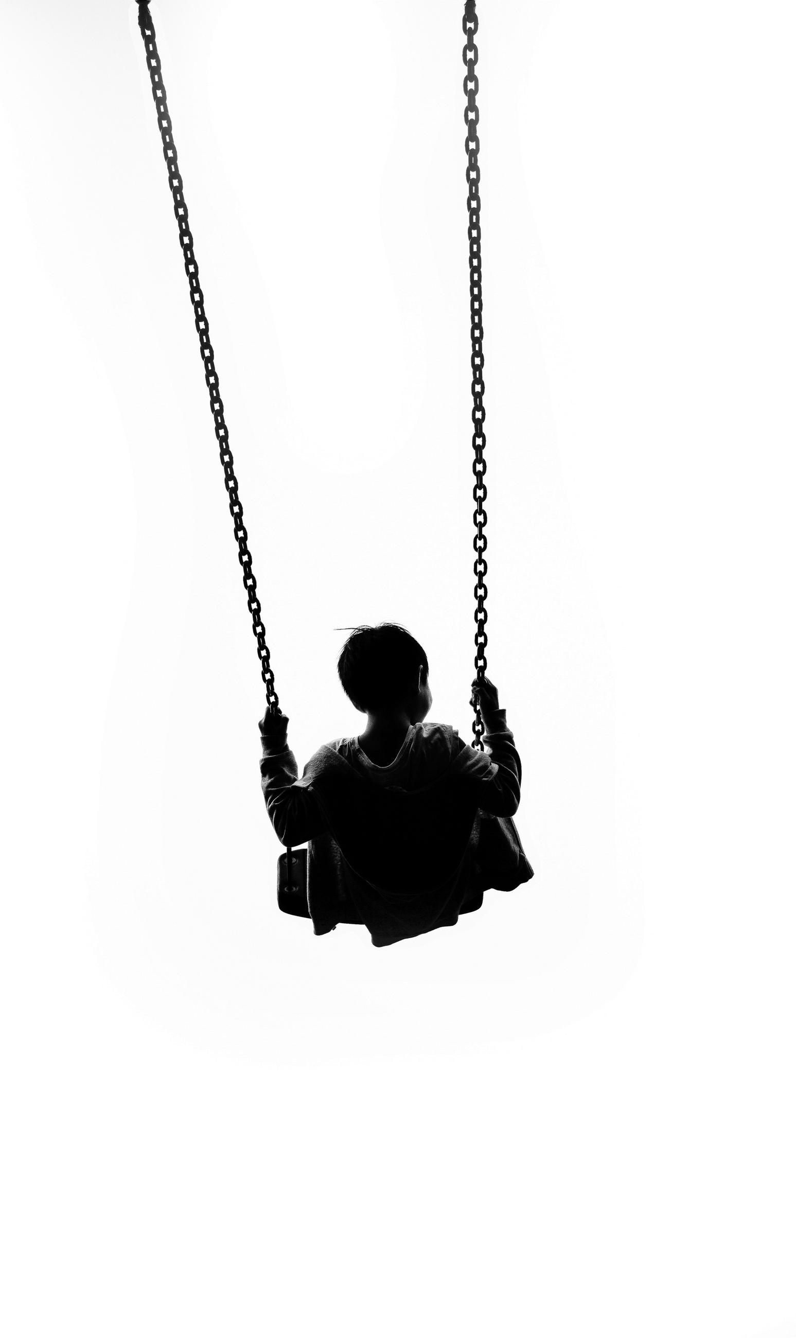 ALUMINIUMBILD Kinder 70/118 cm  - Schwarz/Weiß, Design, Metall (70/118cm) - Wandkraft