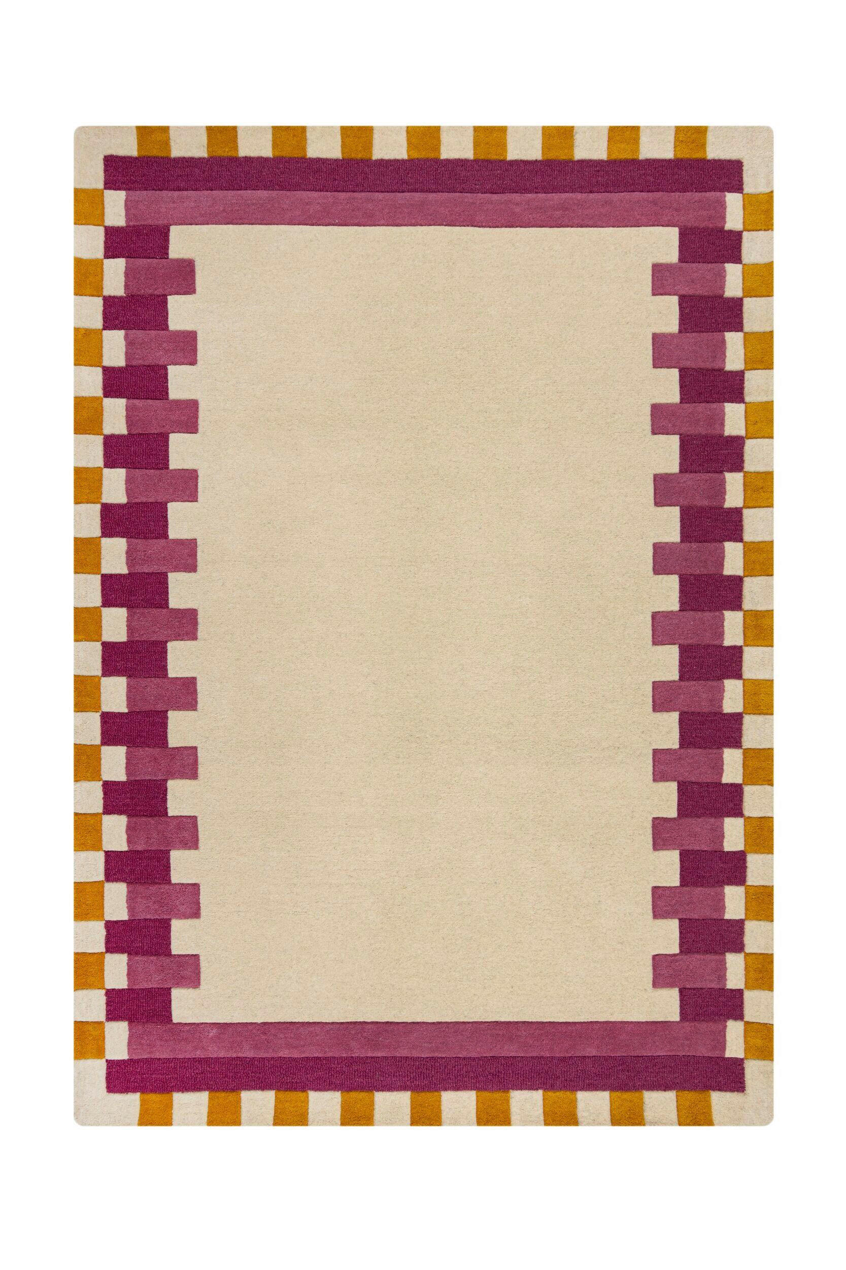 WOLLTEPPICH 200/290 cm Gelb, Rosa  - Gelb/Rosa, MODERN, Textil (200/290cm) - Xora