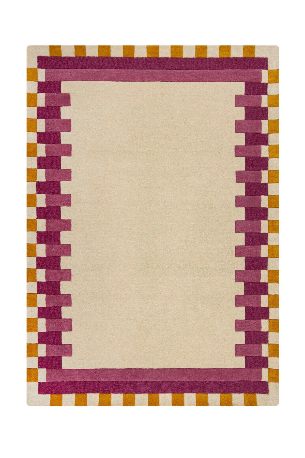WOLLTEPPICH 200/290 cm Gelb, Rosa  - Gelb/Rosa, MODERN, Textil (200/290cm) - Xora