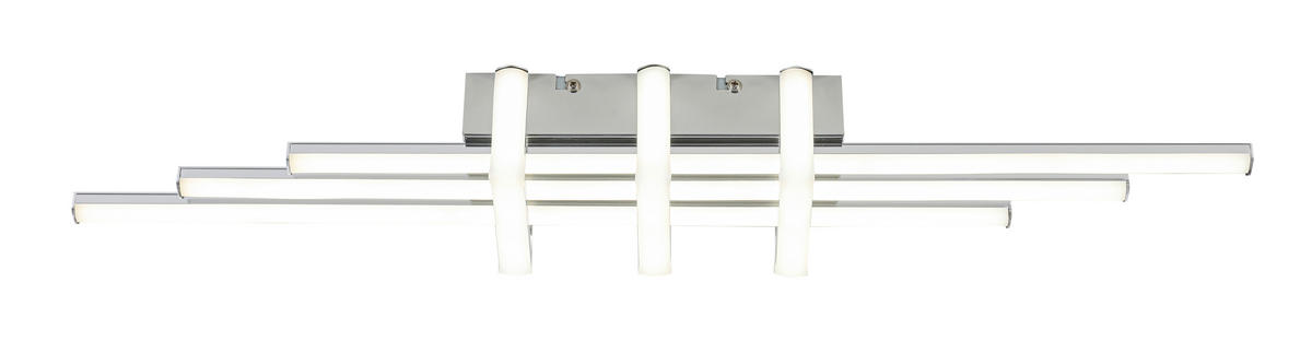 DECKENLEUCHTE 25 W    62/10,5/8 cm  - Chromfarben, Trend, Kunststoff/Metall (62/10,5/8cm) - Collett's Monde