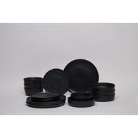 ÉTKÉSZLET 16 részes  - fekete, Trend, kerámia - Novel