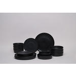 KOMBISERVICE Mika black 16-teilig  - Schwarz, Trend, Keramik - Novel