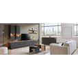 TV-ELEMENT Graphitfarben, Eiche Artisan  140/62/44 cm  - Schwarz/Graphitfarben, MODERN, Holzwerkstoff/Metall (140/62/44cm) - Hom`in
