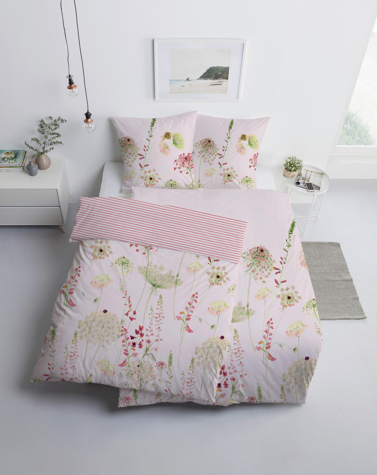 BETTWÄSCHE Impulse Makosatin 135/200 cm  - Rosa, Design, Textil (135/200cm) - Estella