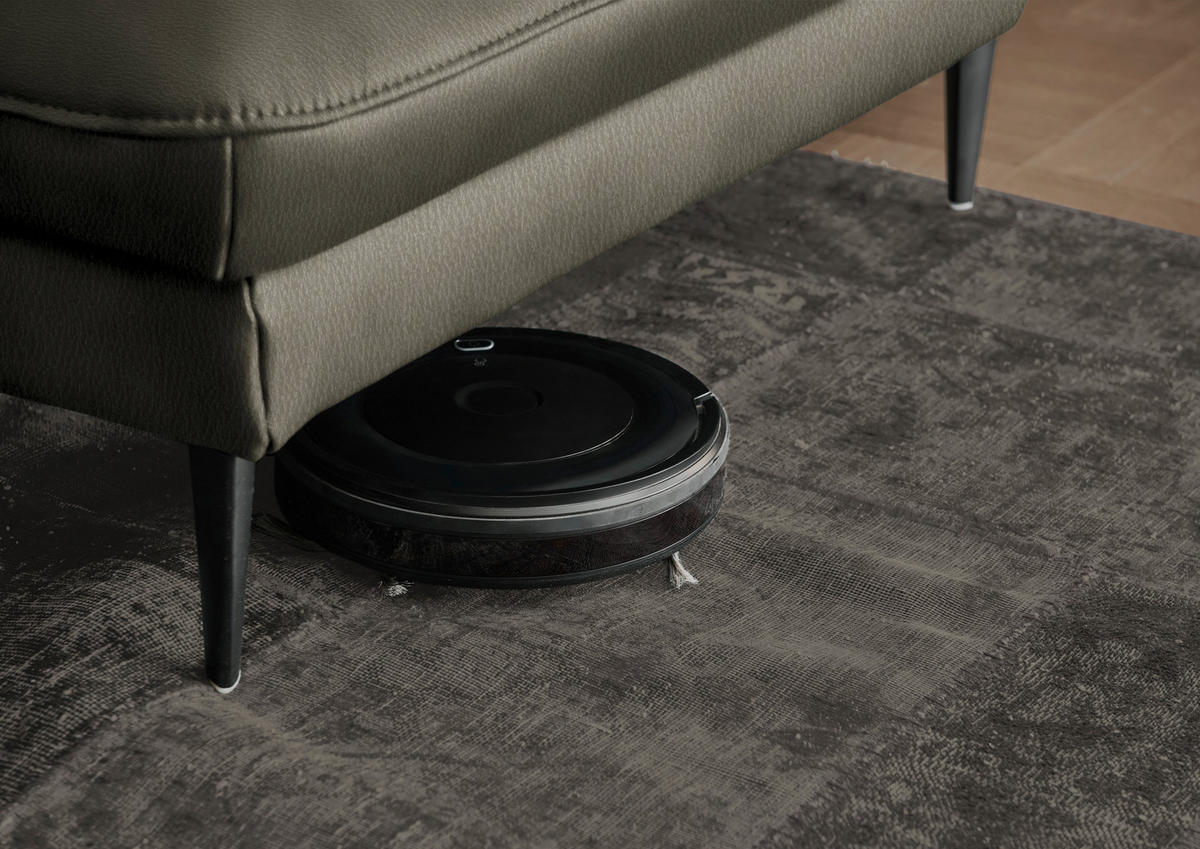 ECKSOFA  in Echtleder Graubraun  334/172 cm  - Graubraun/Schwarz, Design, Leder/Metall (334/172cm) - Hukla