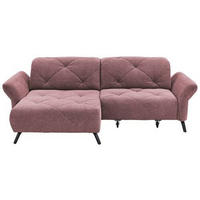 ECKSOFA in Webstoff Flieder  - Flieder/Schwarz, Design, Textil/Metall (173/244cm) - Moderano