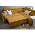ECKSOFA in Samt Senfgelb  - Senfgelb, Design, Holz/Textil (261/206cm) - Venda