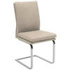 SCHWINGSTUHL  in Stahl Mikrofaser  - Sandfarben/Chromfarben, Design, Textil/Metall (47/100/64cm) - Novel