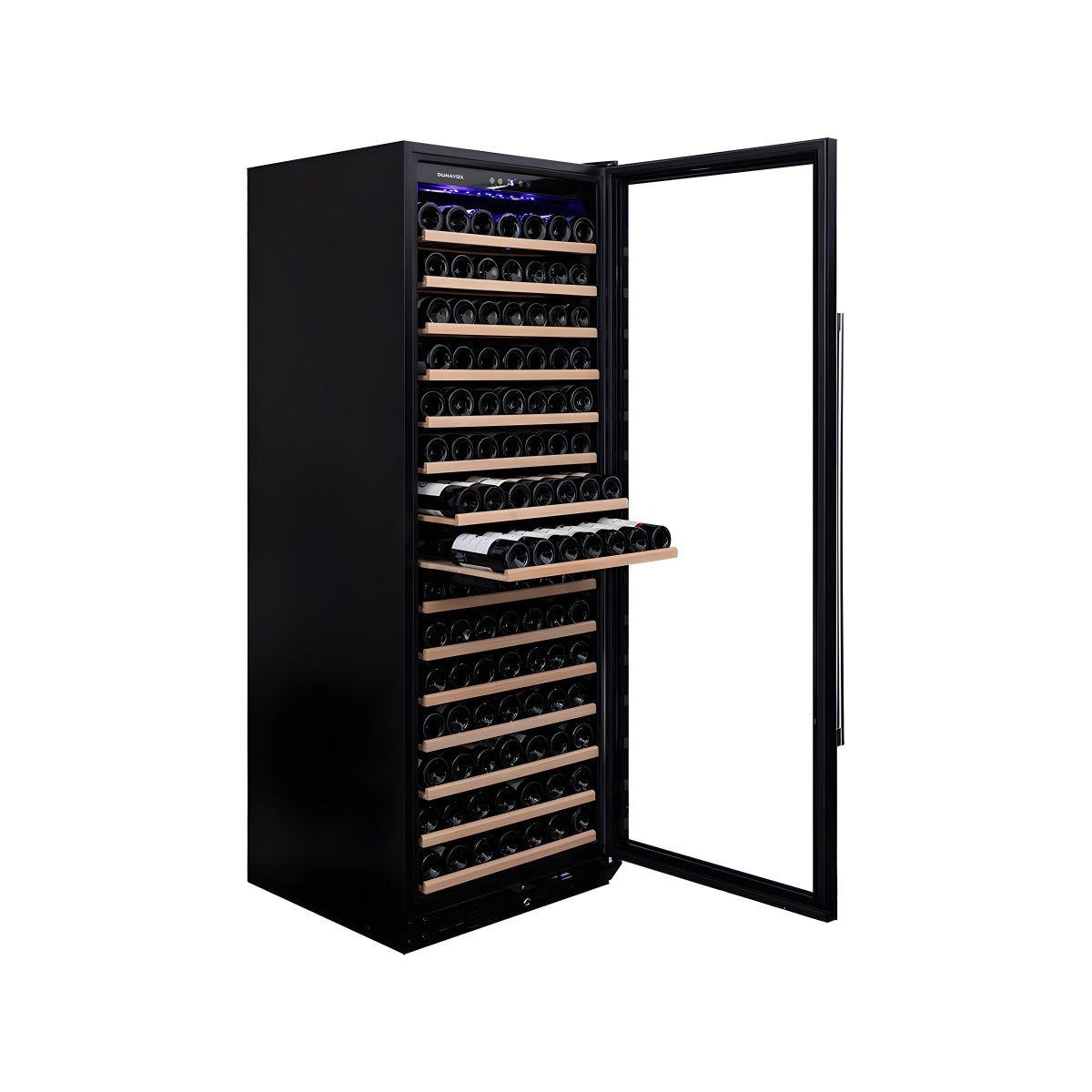 WEINKÜHLSCHRANK DX-194.490SSK  - Edelstahlfarben, Basics, Glas/Holz (65,5/183,5/68cm)