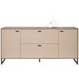 SIDEBOARD Eichefarben, Hellgrau Einlegeböden  - Eichefarben/Anthrazit, MODERN, Holzwerkstoff/Metall (184/85/44cm) - Carryhome