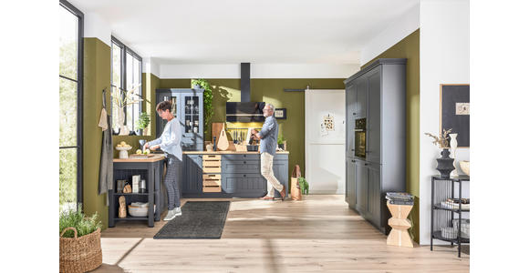 EINBAUKÜCHE   - Schwarz, Design, Holzwerkstoff - Novel