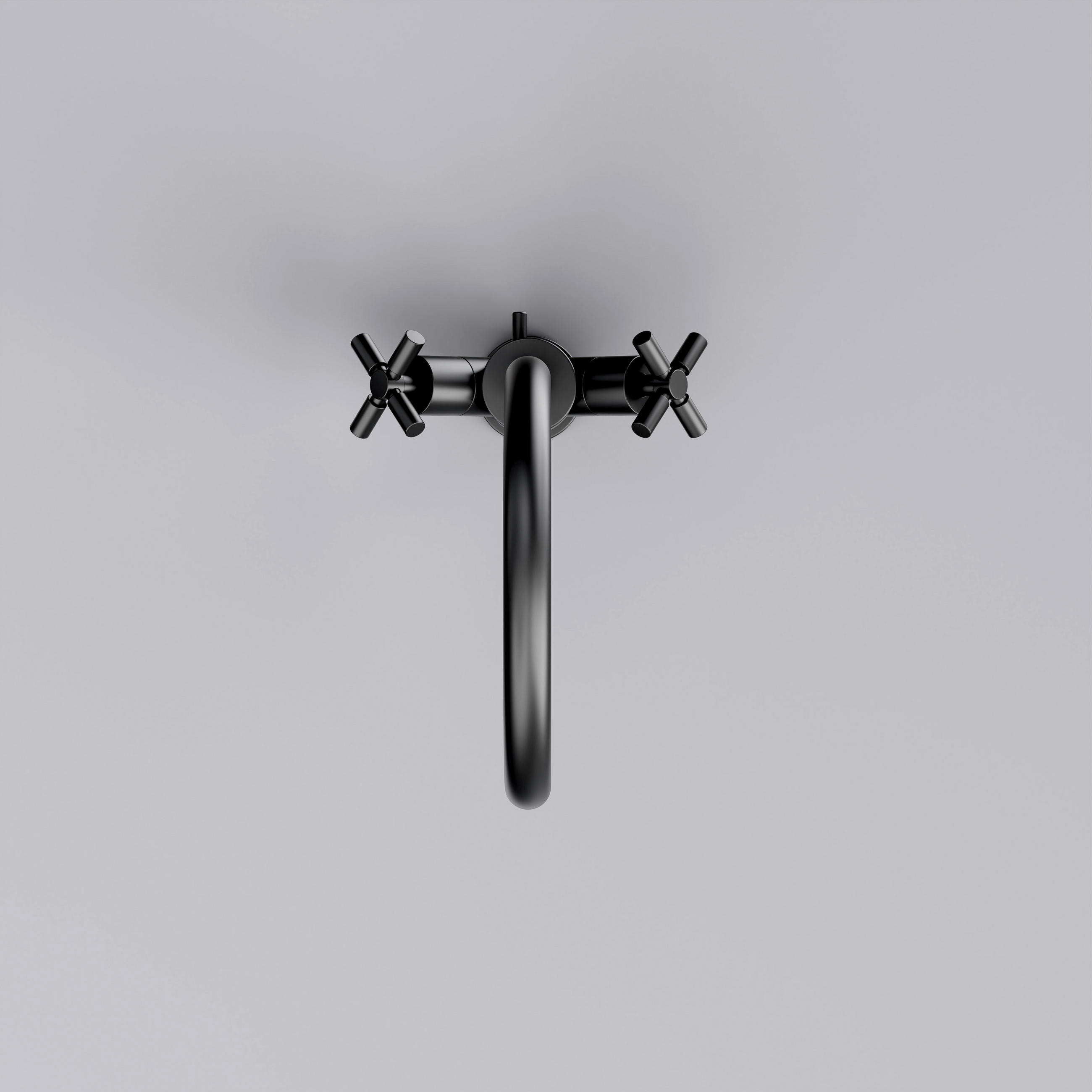 WASCHTISCHARMATUR 5,8/25,5/17,6 cm  - Schwarz, MODERN, Metall (5,8/25,5/17,6cm)