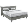 BOXSPRINGBETT 180/200 cm  Graubraun  - Graubraun/Alufarben, Design, Textil/Metall (180/200cm) - RUF Betten
