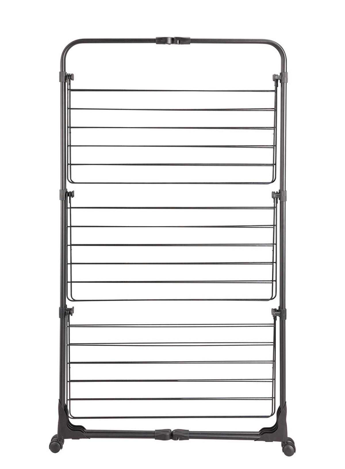 TURMWÄSCHETROCKNER CLASSIC TOWER 270 BLACK 68/68/126 cm  - Schwarz, Basics, Kunststoff (68/68/126cm) - Leifheit