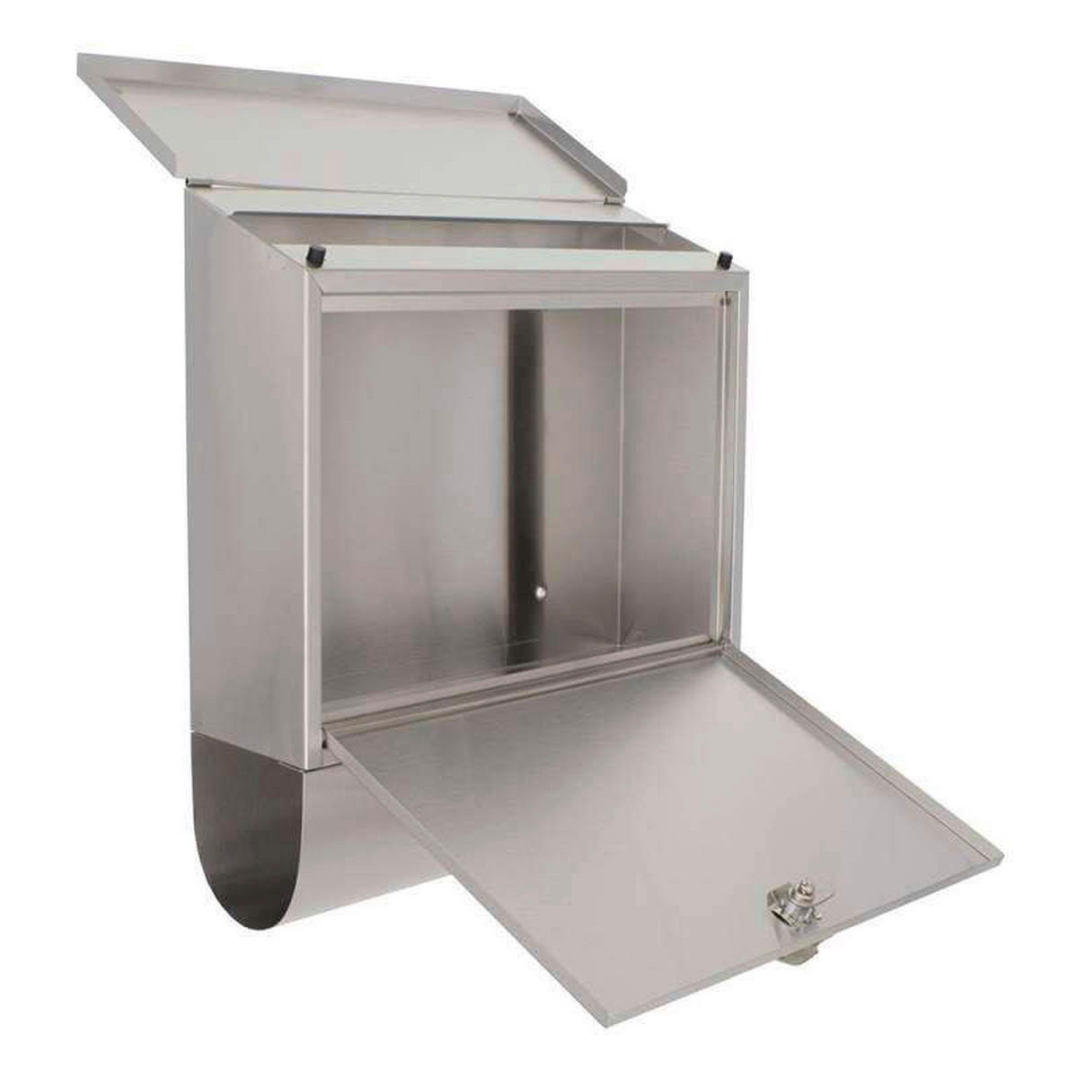 BRIEFKASTEN Edelstahlfarben  - Edelstahlfarben, KONVENTIONELL, Metall (36.5/41.5/11.5cm) - ROTTNER