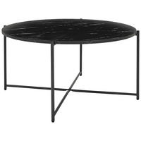 COUCHTISCH 83/83/40 cm rund Anthrazit  - Anthrazit/Schwarz, Design, Holzwerkstoff/Metall (83/83/40cm) - MID.YOU