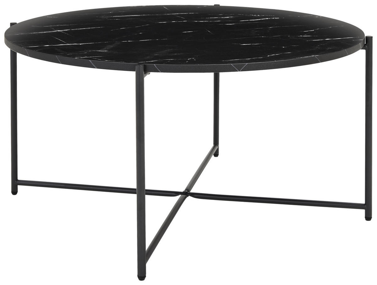 COUCHTISCH 83/83/40 cm rund Anthrazit  - Anthrazit/Schwarz, Design, Holzwerkstoff/Metall (83/83/40cm) - MID.YOU