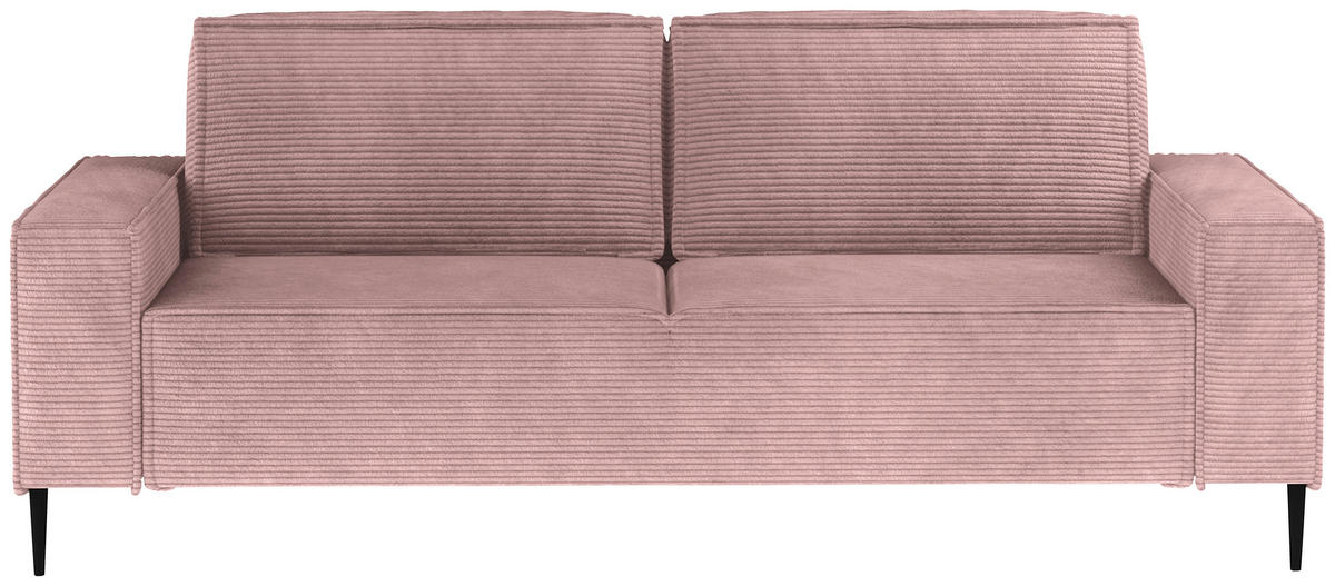 SCHLAFSOFA in Webstoff Mauve  - Mauve/Schwarz, Design, Textil/Metall (240/89/103cm) - Ti'me