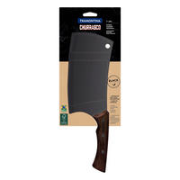 FLEISCHMESSER CHURRASCO  - Schwarz/Braun, Basics, Holz/Metall (32/10,7/2,2cm) - TRAMONTINA