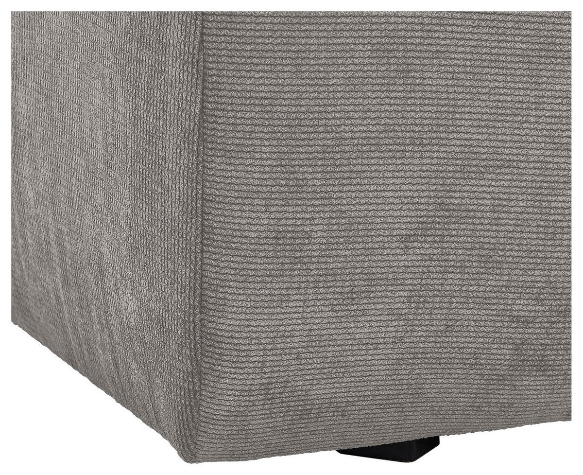 BIGSOFA Feincord Greige  - Greige/Schwarz, Design, Kunststoff/Textil (260/90/140cm) - Carryhome