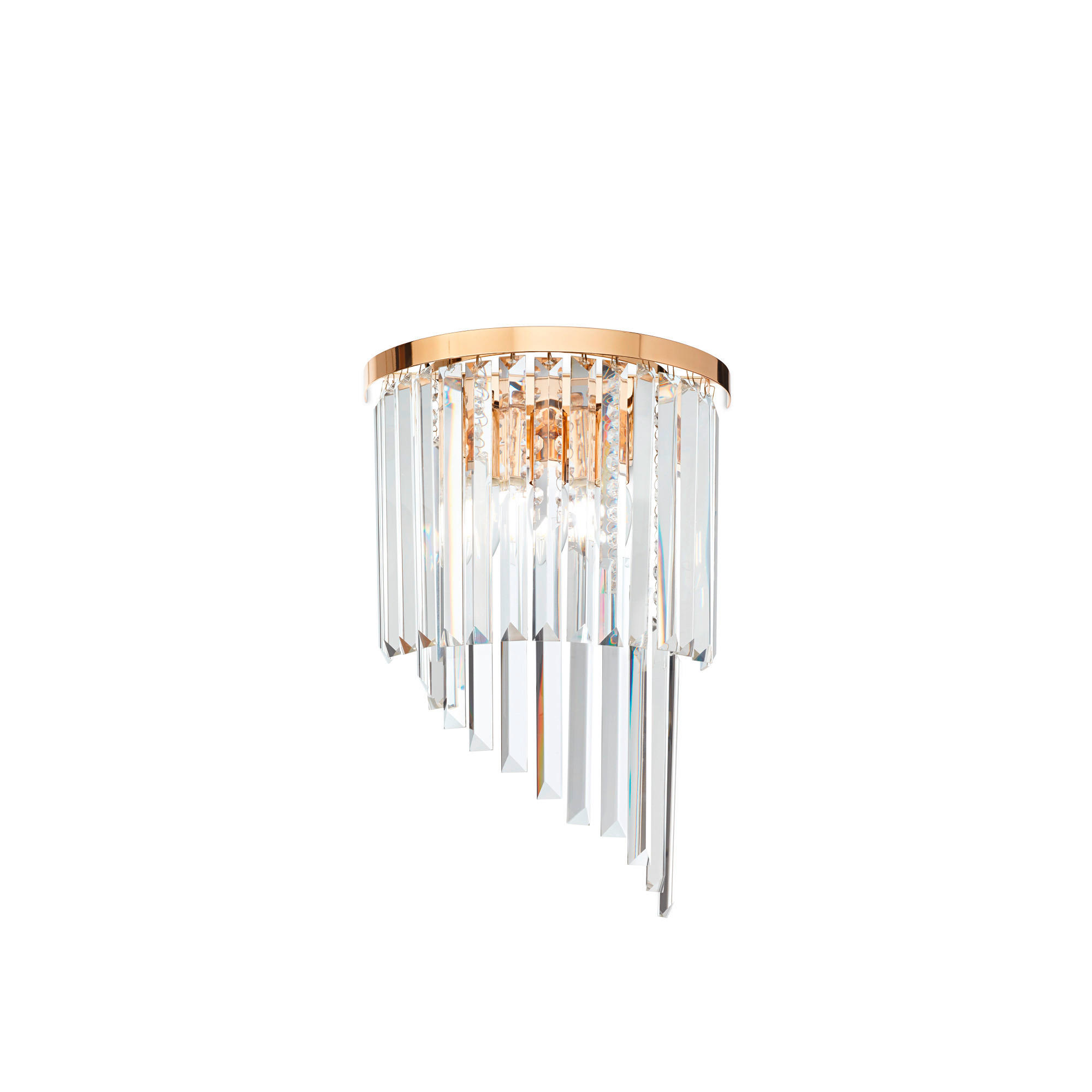 WANDLEUCHTE Carlton 30/15/45 cm   - Goldfarben, KONVENTIONELL, Glas/Metall (30/15/45cm) - Ideal Lux