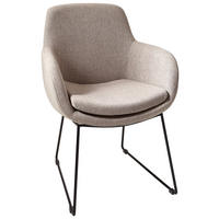 ARMLEHNSTUHL  in  - Taupe/Schwarz, Design, Textil/Metall (62/86/66cm) - Musterring