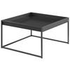 COUCHTISCH JUSTB! Eiche furniert 68/68/38 cm quadratisch Anthrazit, Schwarz  - Anthrazit/Schwarz, Design, Holz/Metall (68/68/38cm) - Musterring