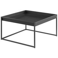 COUCHTISCH JUSTB! Eiche furniert 68/68/38 cm quadratisch Schwarz, Anthrazit  - Anthrazit/Schwarz, Design, Holz/Metall (68/68/38cm) - Musterring