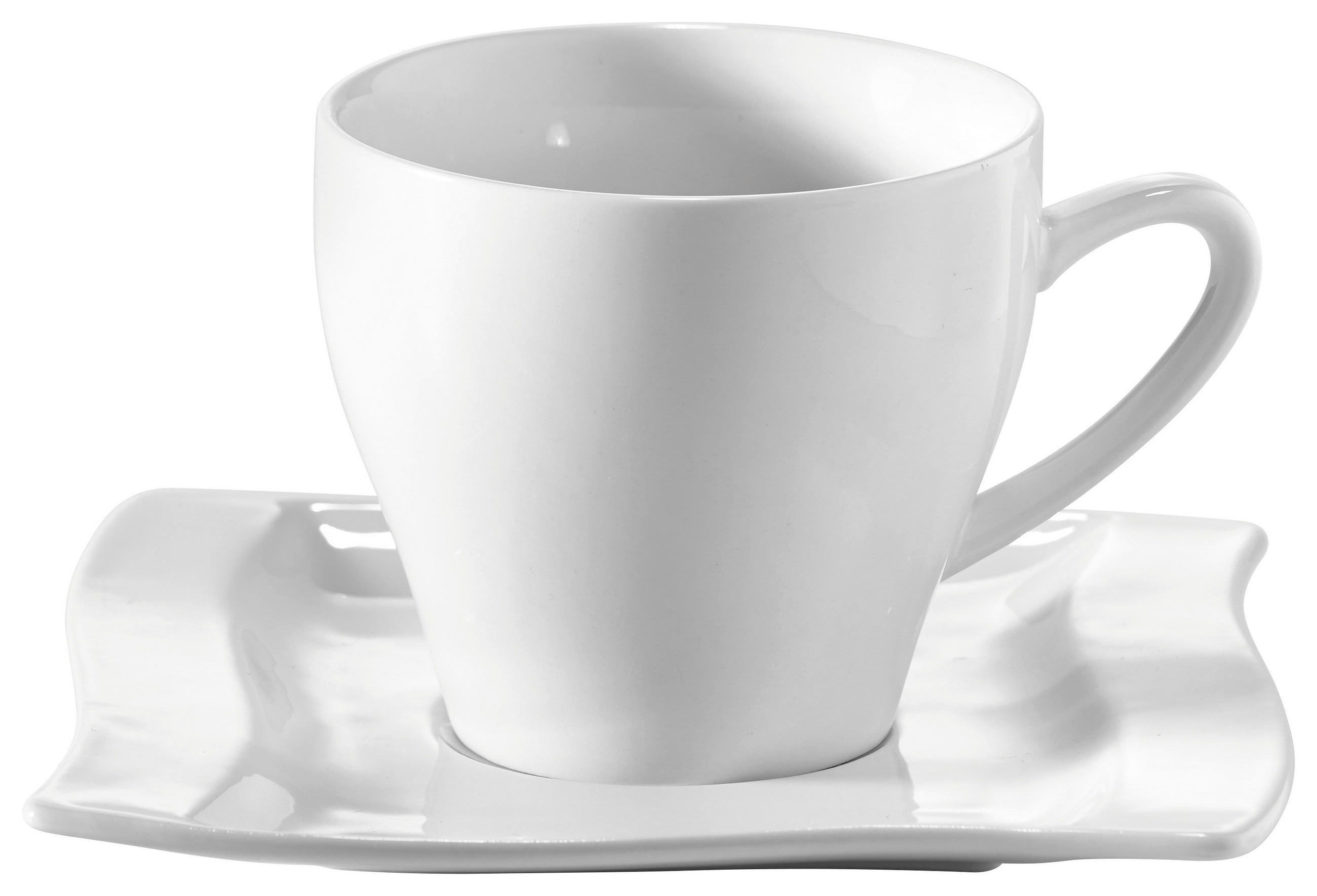 ŠÁLEK A PODŠÁLEK NA ESPRESSO porcelán - bílá, Konvenční, keramika (6,9/5,5cm) - Novel