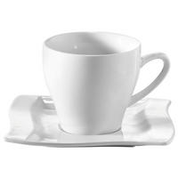 ESPRESSO CSÉSZE ÉS CSÉSZEALJ  - fehér, Konventionell, kerámia (6,9/5,5cm) - Novel
