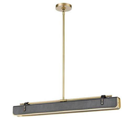 LED-HÄNGELEUCHTE 80/6,4/11,4 cm    - Teakfarben, Natur, Holz/Kunststoff (80/6,4/11,4cm) - Elstead Lighting