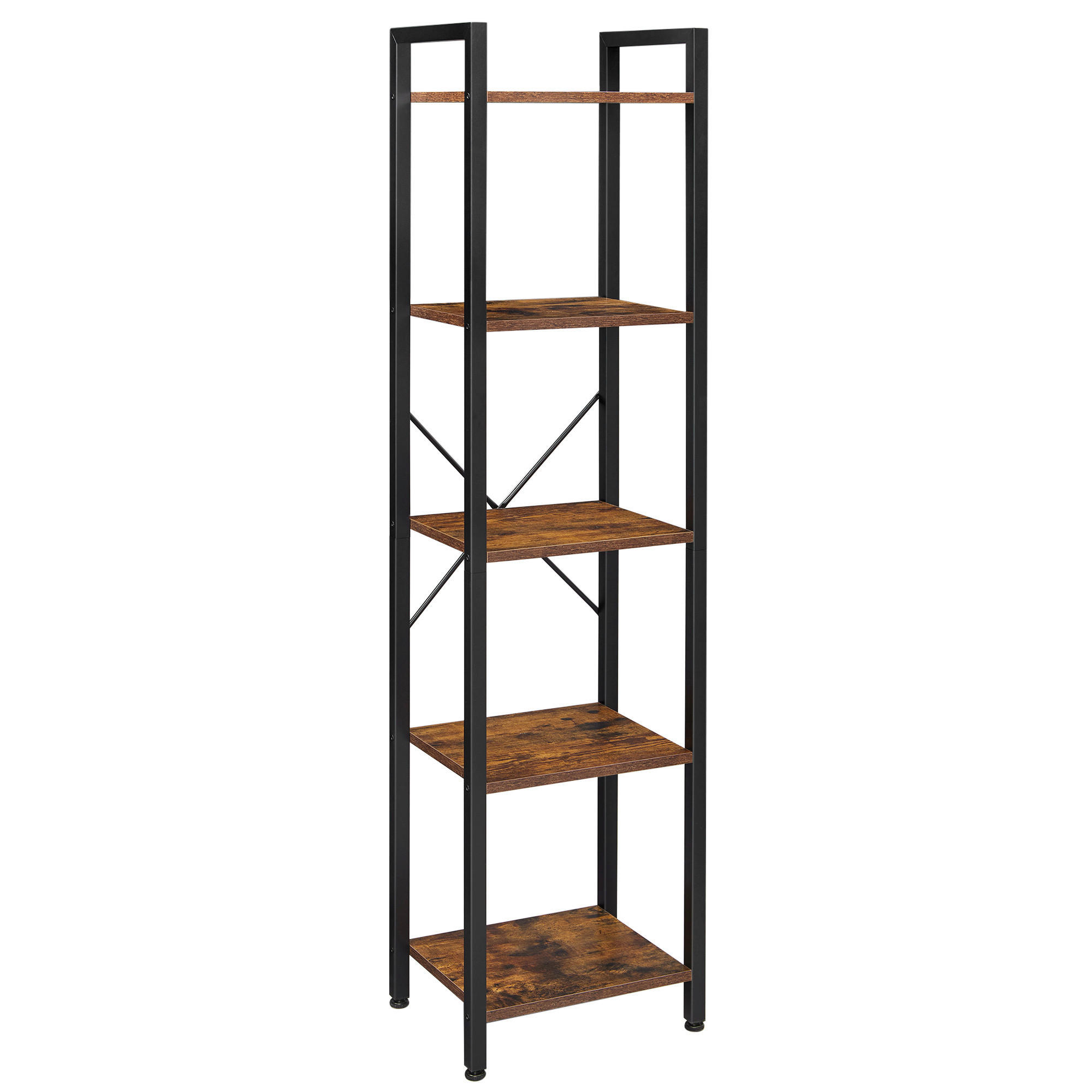 Boxxx REGÁL, hnědá, černá, 39,6/154/30 cm