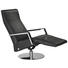 RELAXSESSEL Echtleder - Chromfarben/Schwarz, KONVENTIONELL, Leder/Metall (63/117/96-178cm) - Erpo