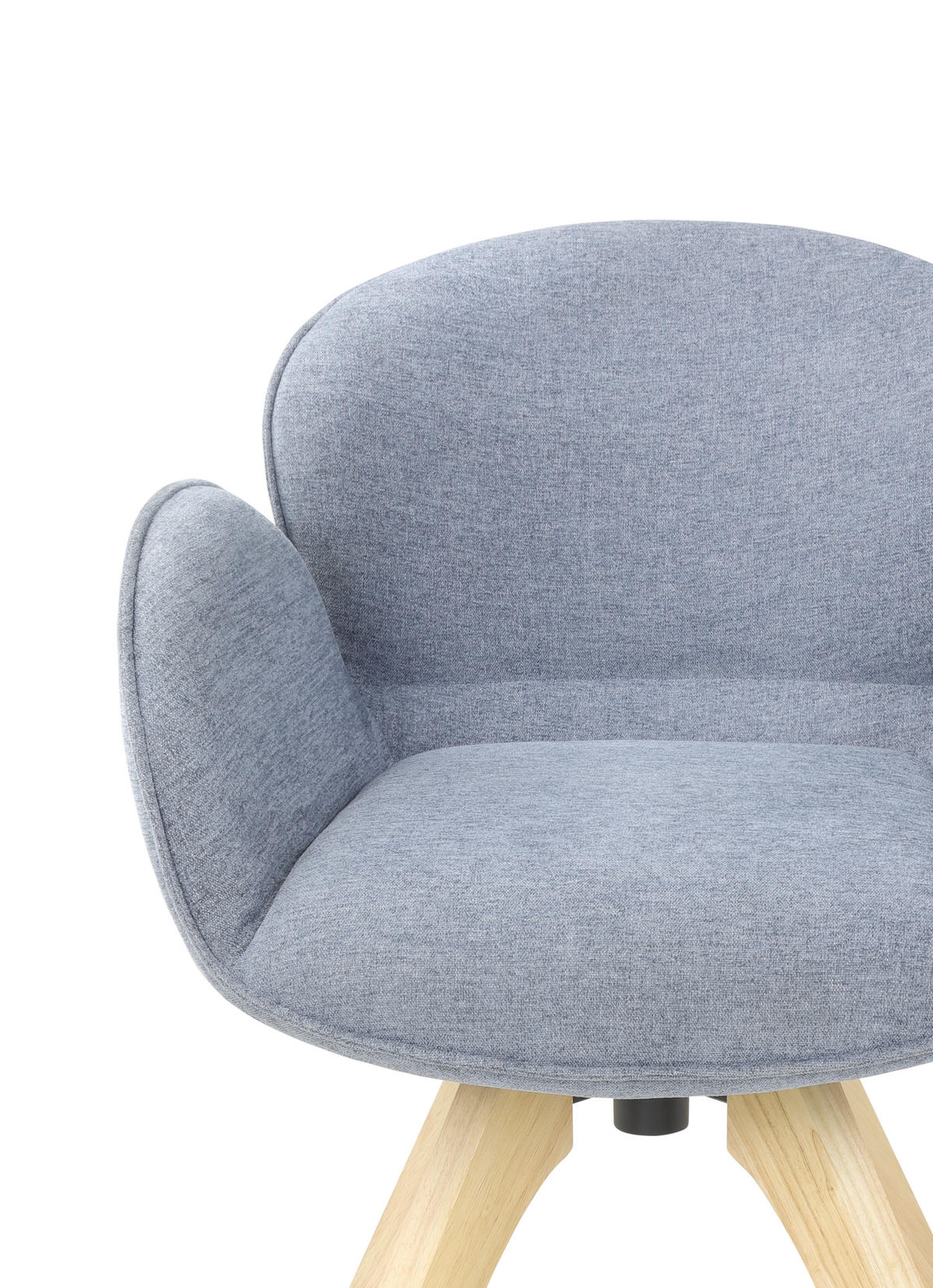 ARMLEHNSTUHL in Holz, Textil Blau, Hellbraun  - Hellbraun/Blau, Basics, Holz/Textil (61/82/63,5cm) - Tom Tailor