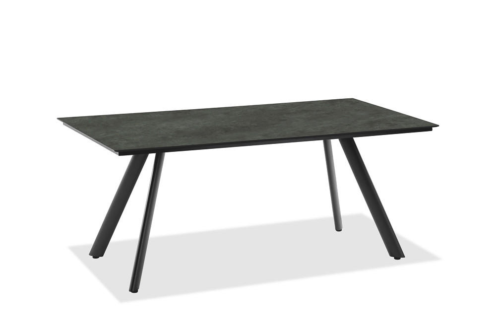 GARTENTISCH Kunststoff Anthrazit, Graphitfarben rechteckig  - Anthrazit/Graphitfarben, Design, Kunststoff/Metall (220/95/76cm)