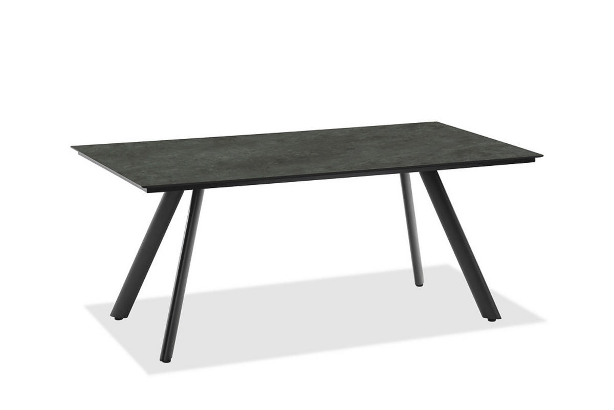 GARTENTISCH Kunststoff Anthrazit, Graphitfarben rechteckig  - Anthrazit/Graphitfarben, Design, Kunststoff/Metall (200/95/76cm)