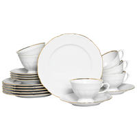 KAFFEESERVICE Weiß, Goldfarben Maria Theresia Gold 18-teilig  - Goldfarben/Weiß, Basics, Keramik - Creatable